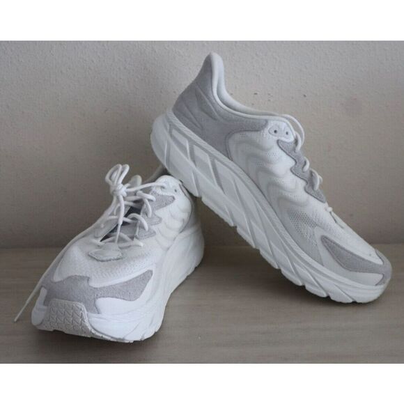 Hoka One One F27224D Men 11.5 Women 12.5 White Nimbus Cloud Clifton LS Shoe main image 8